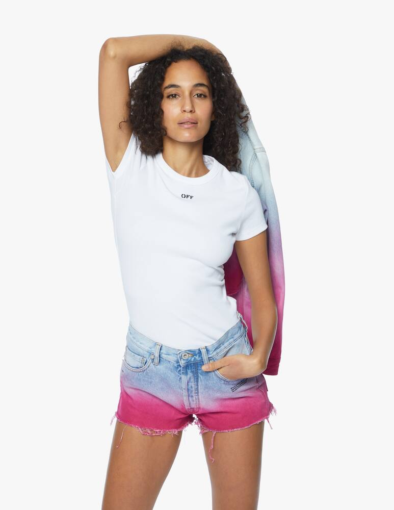 rinascente Off-White T-shirt fitted in cotone