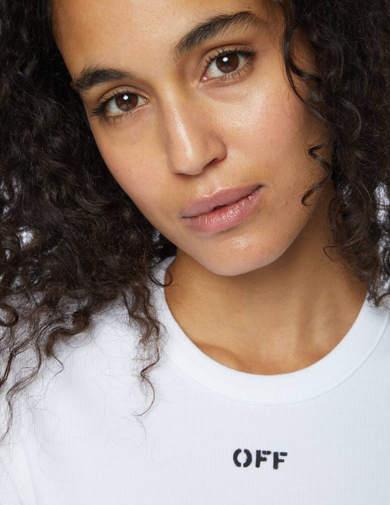 rinascente Off-White T-shirt fitted in cotone