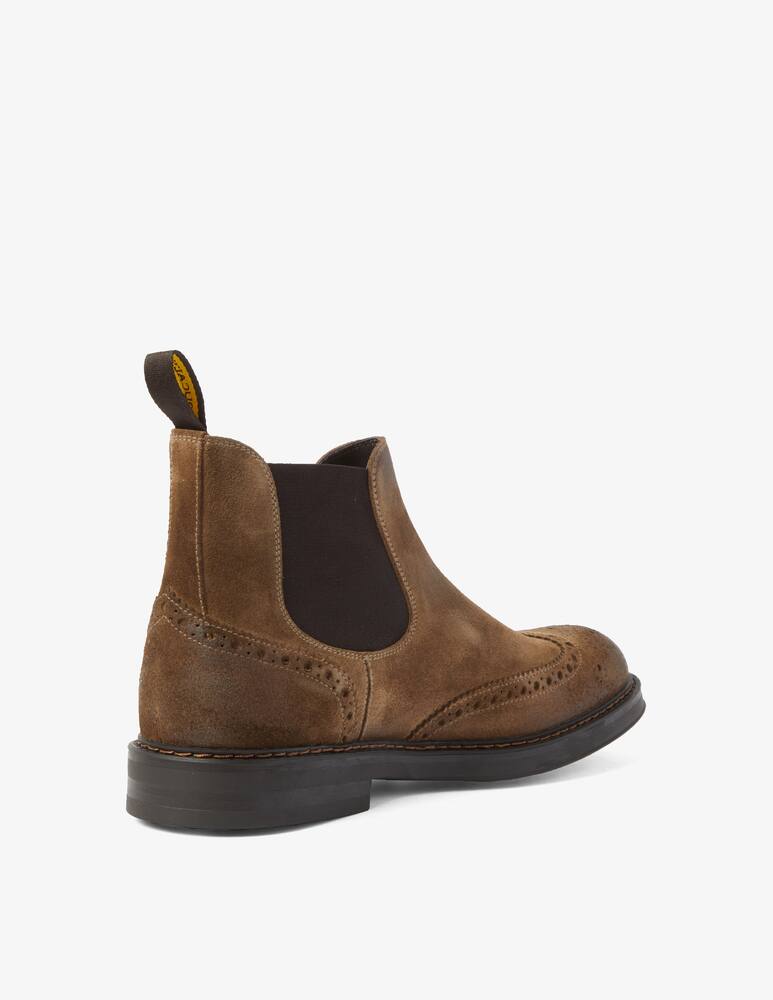 rinascente Doucal's Stivaletto chelsea in suede - Marrone
