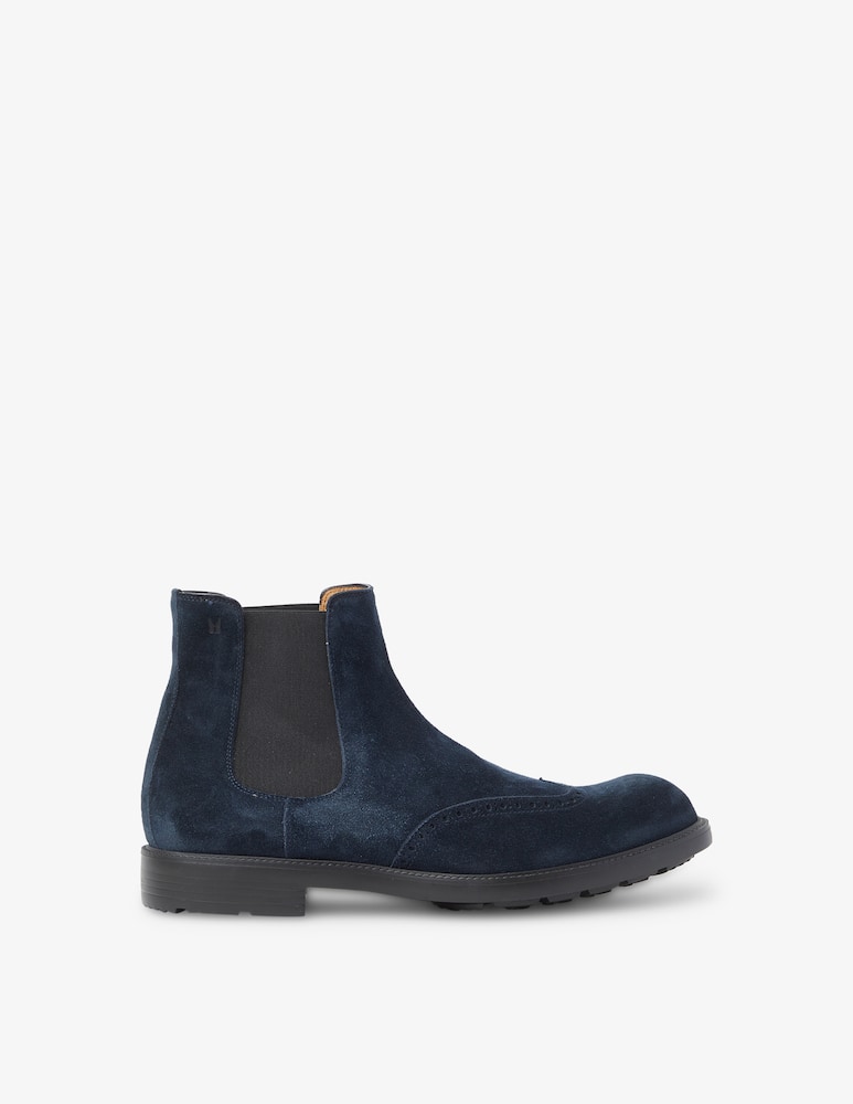 rinascente Moreschi Stivaletto chelsea in suede - Blu