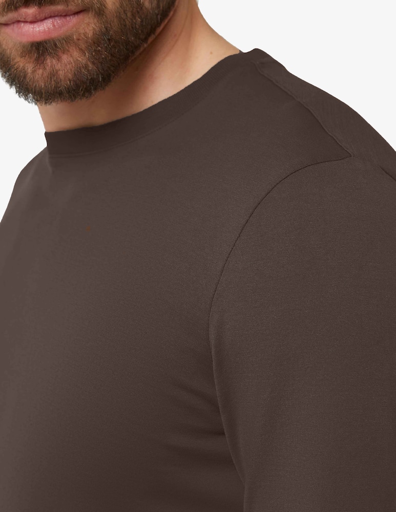 rinascente Girelli Bruni T-shirt manica lunga in cotone Giza