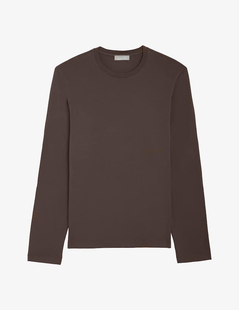 rinascente Girelli Bruni T-shirt manica lunga in cotone Giza