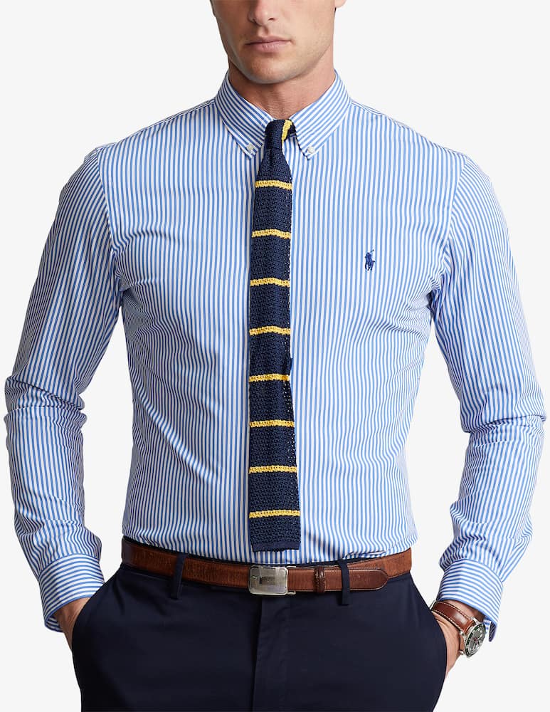 Polo Ralph Lauren Camicia popeline slim fit a righe - bianco - immagine 1 Polo Ralph Lauren Camicia popeline slim fit a righe - bianco - immagine 1