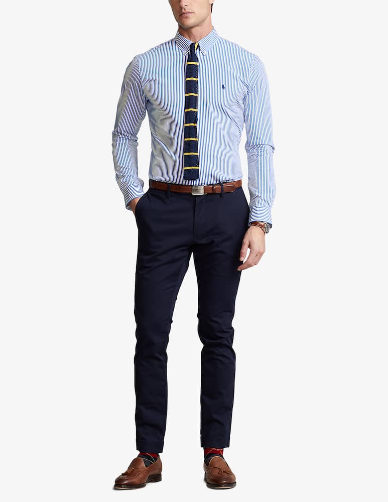 Polo Ralph Lauren Camicia popeline slim fit a righe - bianco - immagine 2 Polo Ralph Lauren Camicia popeline slim fit a righe - bianco - immagine 2