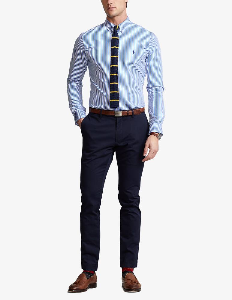 rinascente Polo Ralph Lauren Striped popeline slim fit shirt - white