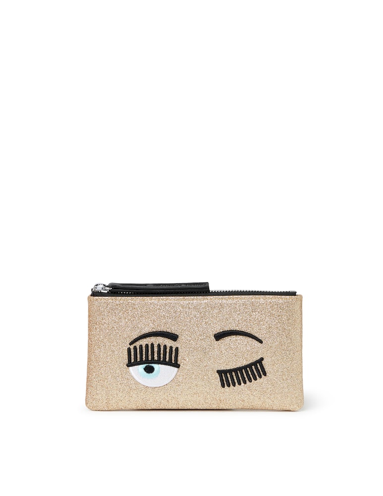 rinascente Chiara Ferragni Flirting glitter pochette in tessuto 