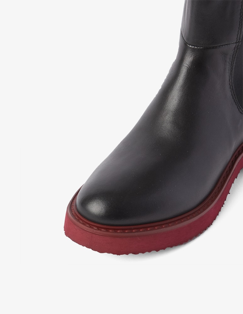 rinascente Carmens Stivaletti chelsea Pollok suola colorata - Nero