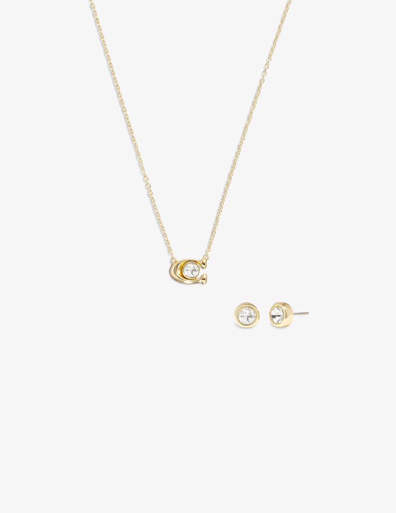 COACH Stone necklace and earring set - picture 3 COACH Stone necklace and earring set - picture 3