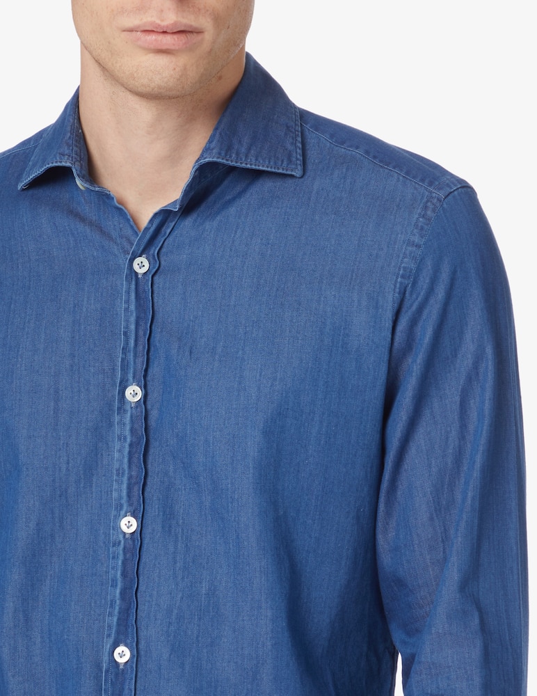 rinascente Giannetto Portofino Camicia in denim - Blu