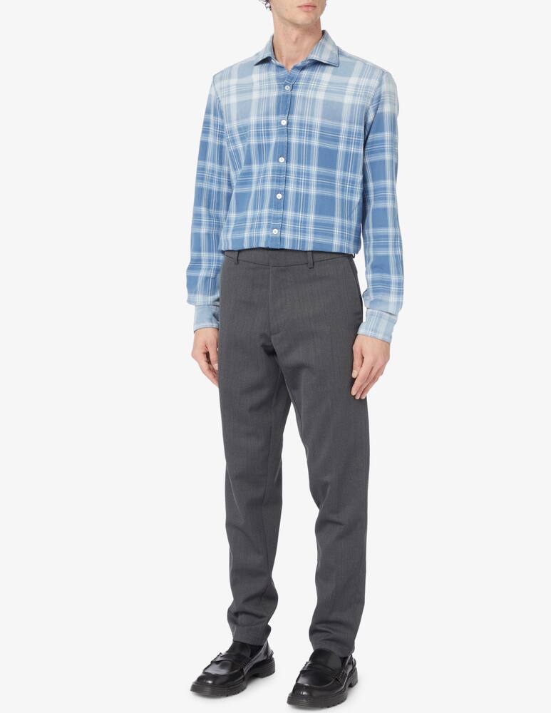 rinascente Giannetto Portofino Camicia in denim a quadri - Blu