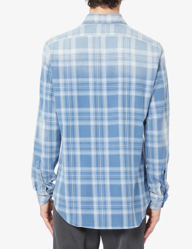 Giannetto Portofino Camicia in denim a quadri - Blu - immagine 3 Giannetto Portofino Camicia in denim a quadri - Blu - immagine 3