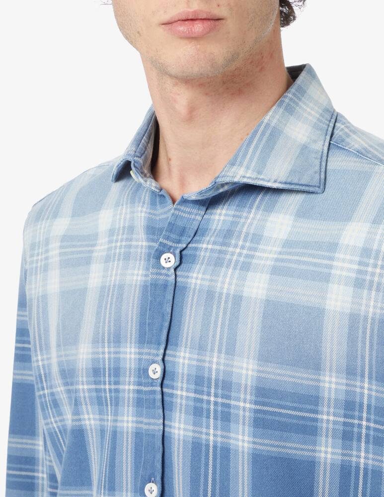Giannetto Portofino Camicia in denim a quadri - Blu - immagine 4 Giannetto Portofino Camicia in denim a quadri - Blu - immagine 4