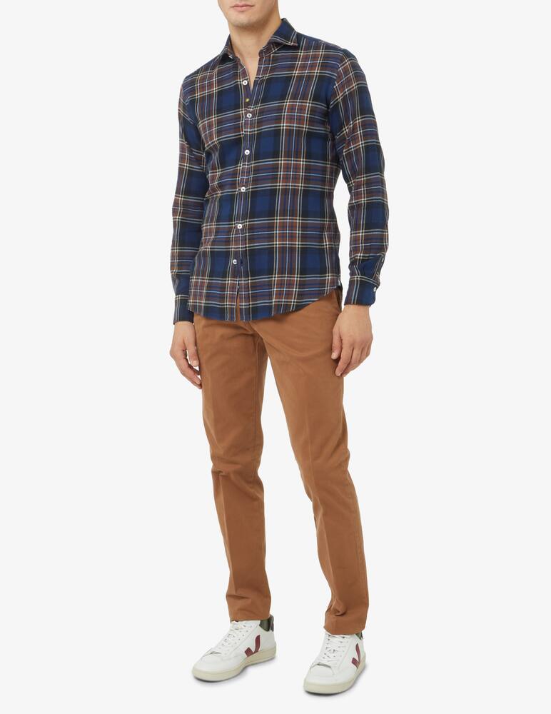 Giannetto Portofino Flannel checked shirt - Blue - picture 2 Giannetto Portofino Flannel checked shirt - Blue - picture 2