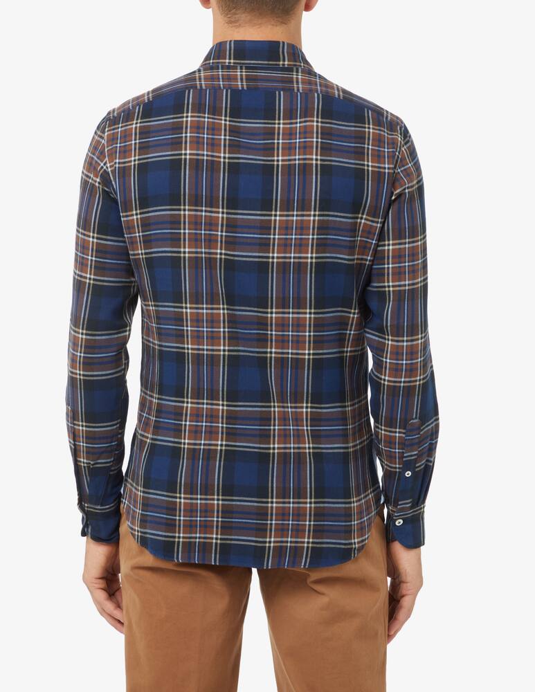 Giannetto Portofino Flannel checked shirt - Blue - picture 3 Giannetto Portofino Flannel checked shirt - Blue - picture 3