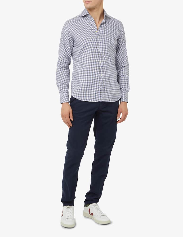 rinascente Giannetto Portofino Camicia oxford a quadri - Blu