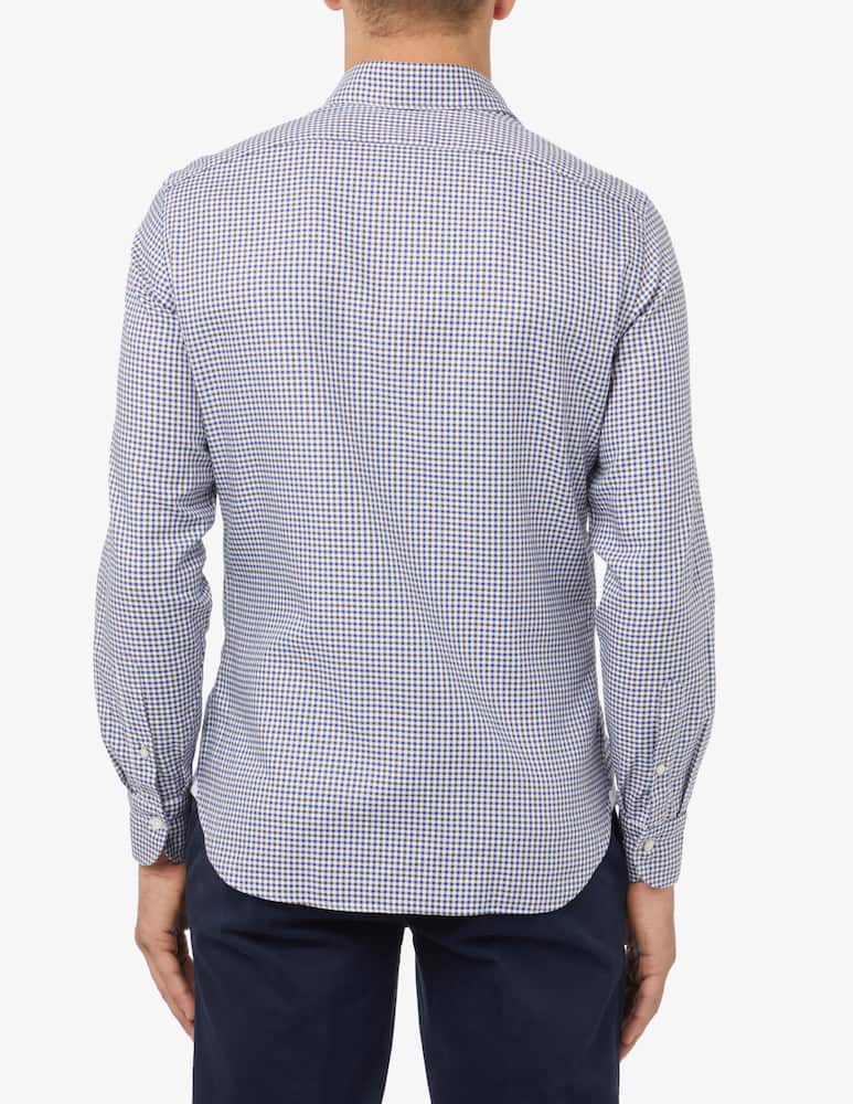 Giannetto Portofino Oxford checked shirt - Blue - picture 3 Giannetto Portofino Oxford checked shirt - Blue - picture 3