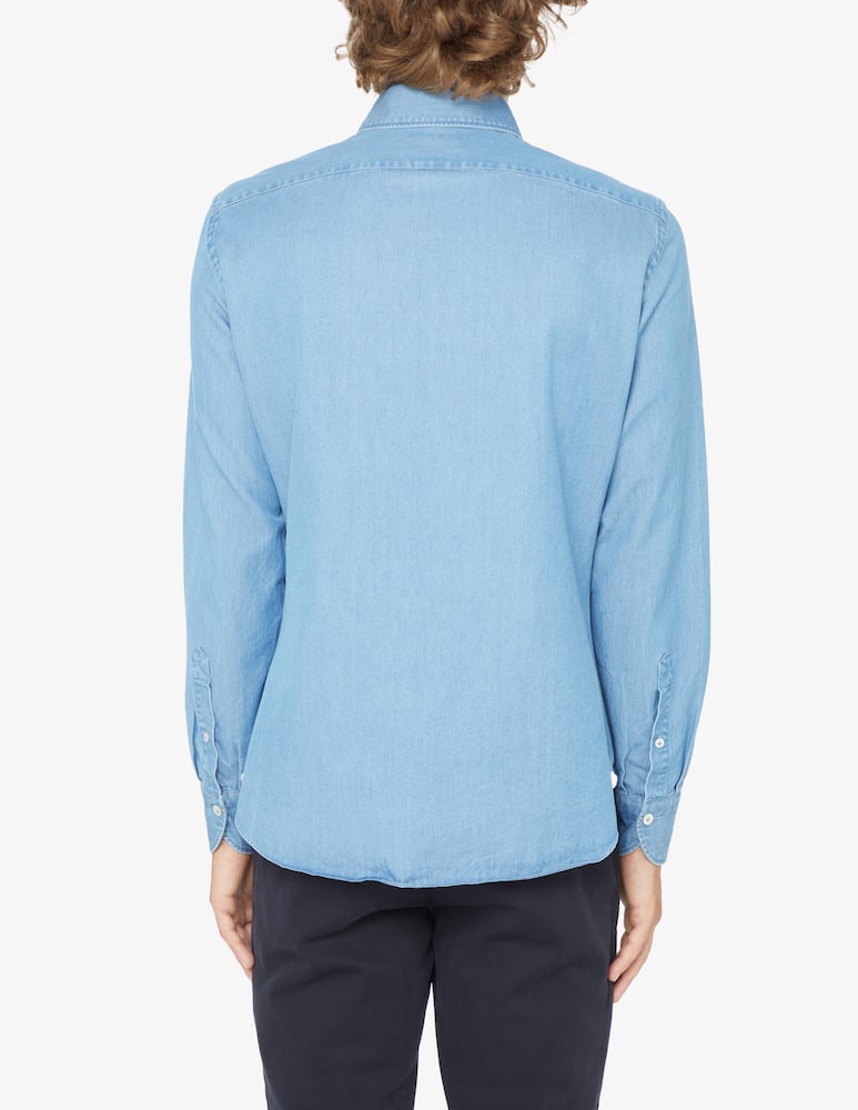Giannetto Portofino Camicia in denim - Blu - immagine 3 Giannetto Portofino Camicia in denim - Blu - immagine 3