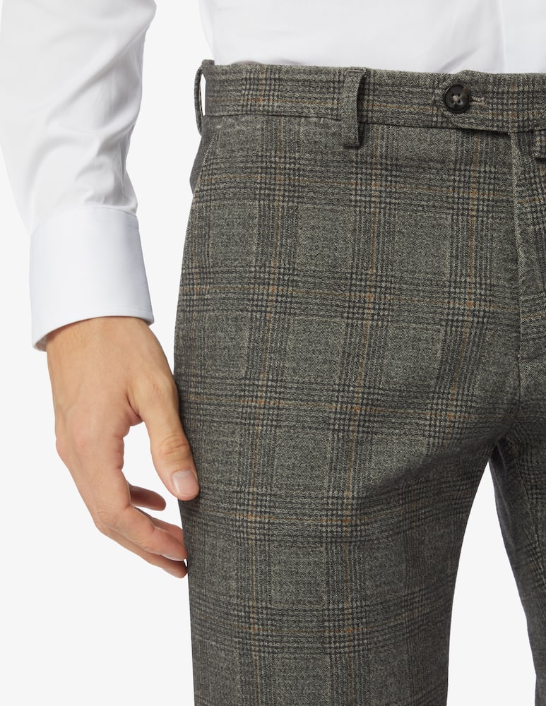 rinascente Briglia Pantaloni principe di galles lana - Grigio