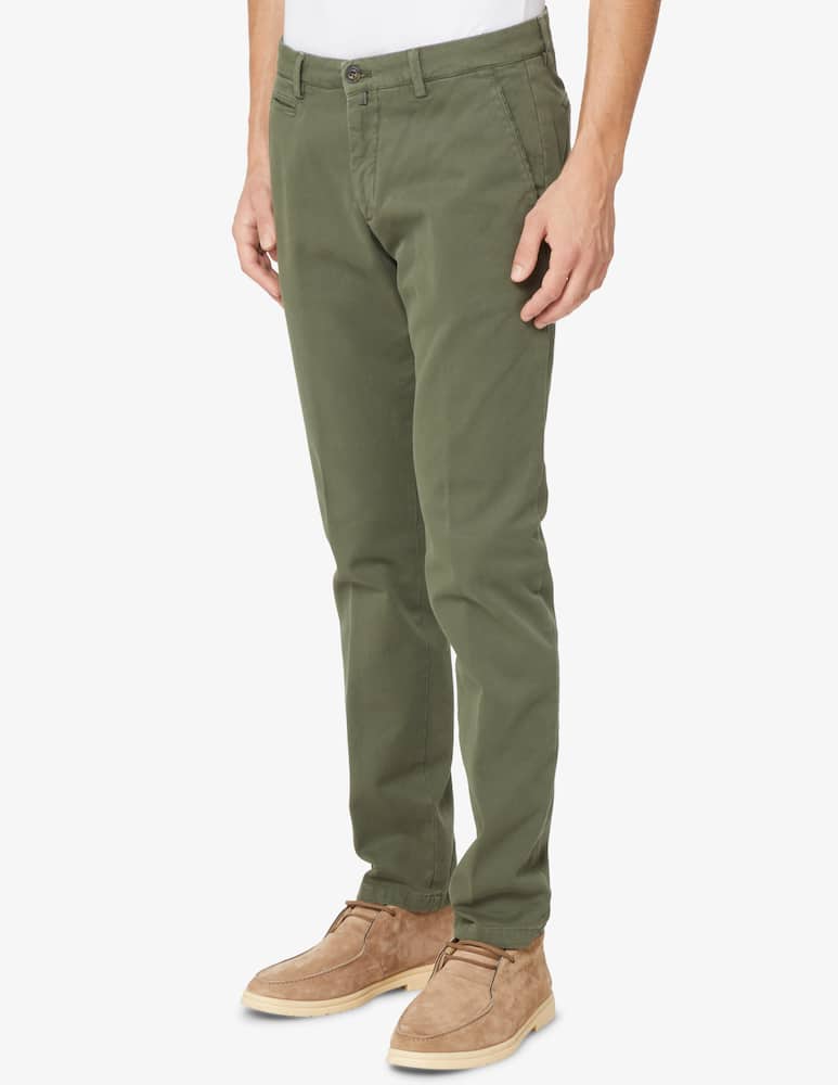 rinascente Briglia Pantaloni chino bull in cotone - Verde
