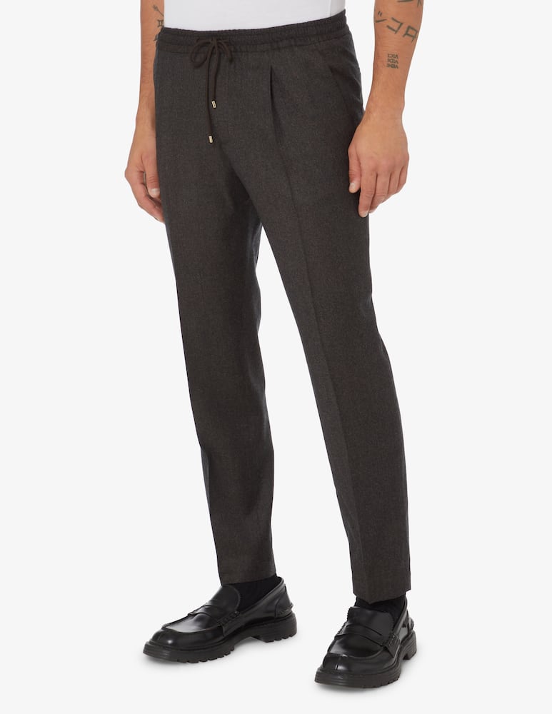 rinascente Briglia Coulisse wool trousers - Black