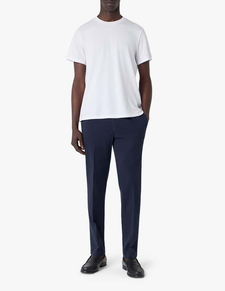 rinascente Briglia Pantaloni chino tapered una pince in cotone tencel