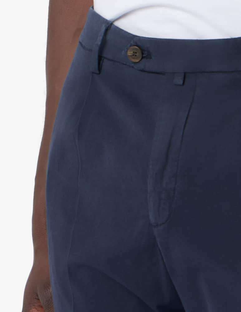 rinascente Briglia Pantaloni chino tapered una pince in cotone tencel