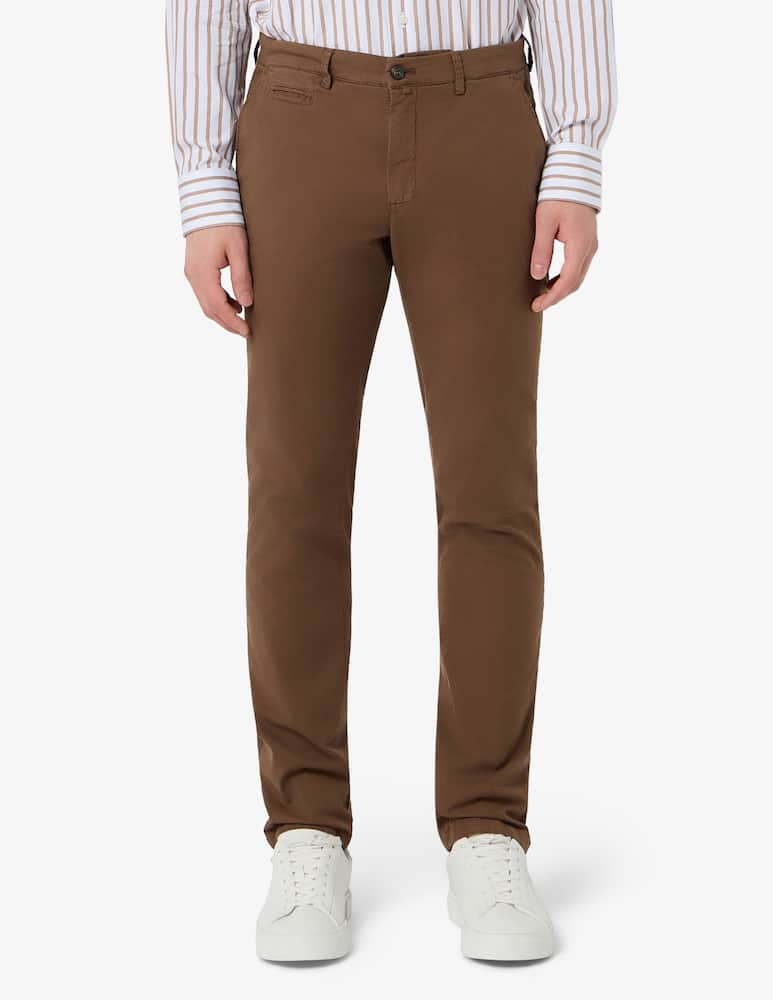 rinascente Briglia Chino slim piquet trousers