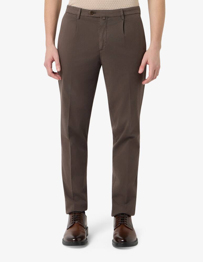 Briglia Chino taper cotton tencel trousers - picture 1 Briglia Chino taper cotton tencel trousers - picture 1