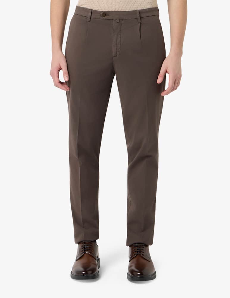 rinascente Briglia Chino taper cotton tencel trousers