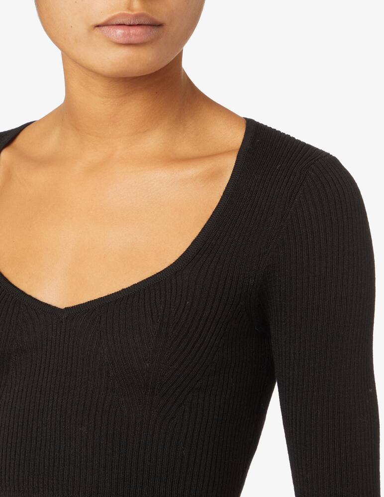 rinascente Rinascente Collection Pink Label Maglione a manica corta scollo cuore - Nero