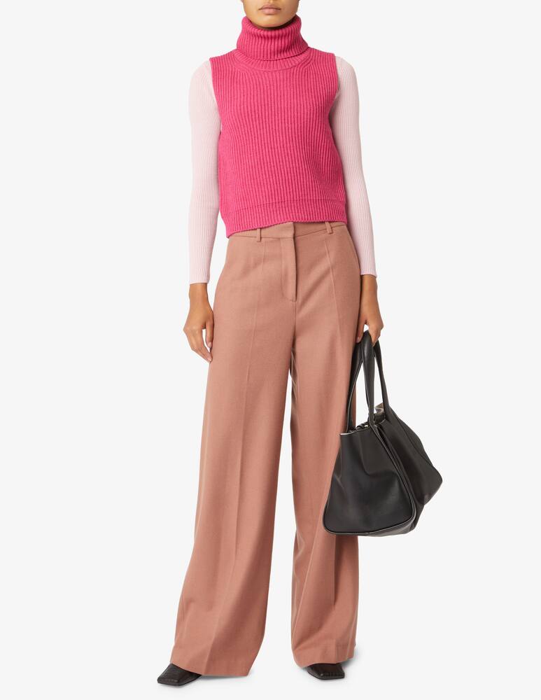 rinascente Rinascente Collection Pink Label Heart neckline short sleeve sweater - Pink