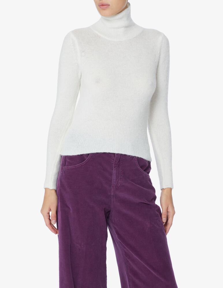 Rinascente Collection Pink Label Ribbed crop turtleneck - White - picture 1 Rinascente Collection Pink Label Ribbed crop turtleneck - White - picture 1
