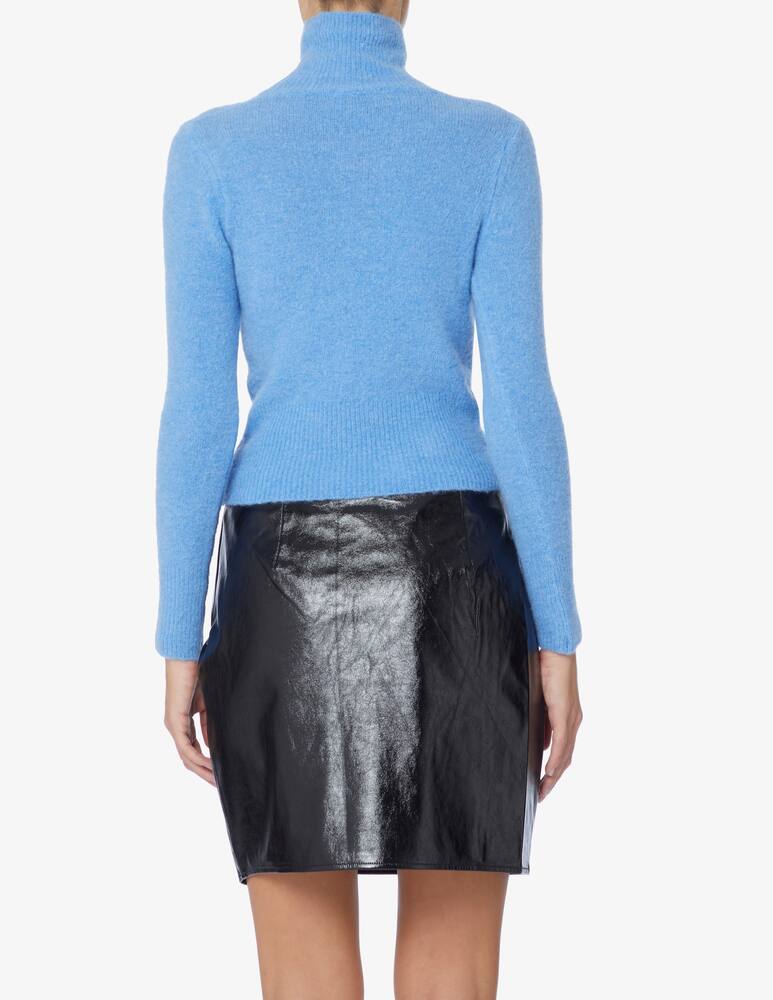 rinascente Rinascente Collection Pink Label Ribbed crop turtleneck - Light blue