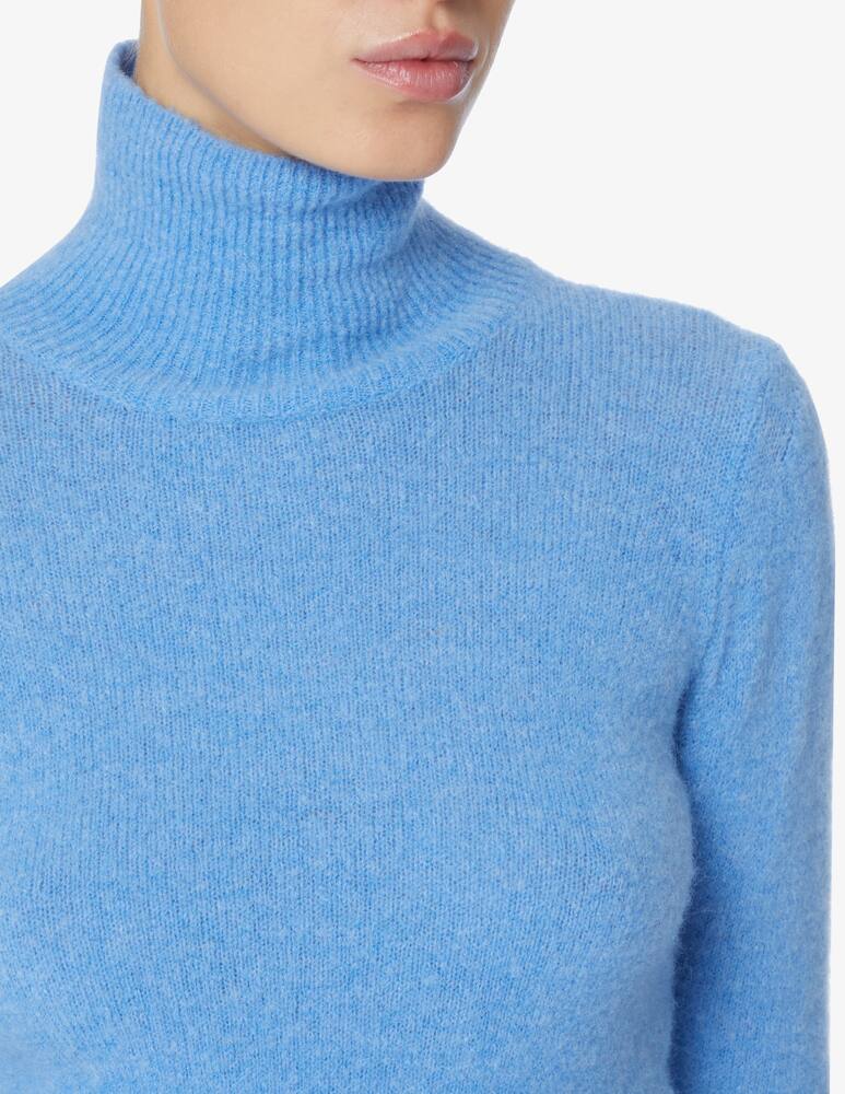rinascente Rinascente Collection Pink Label Ribbed crop turtleneck - Light blue