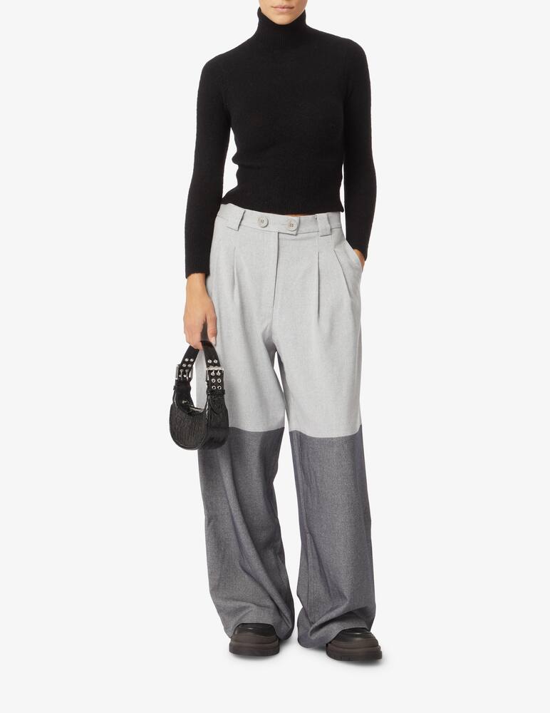 rinascente Rinascente Collection Pink Label Ribbed crop turtleneck - Black