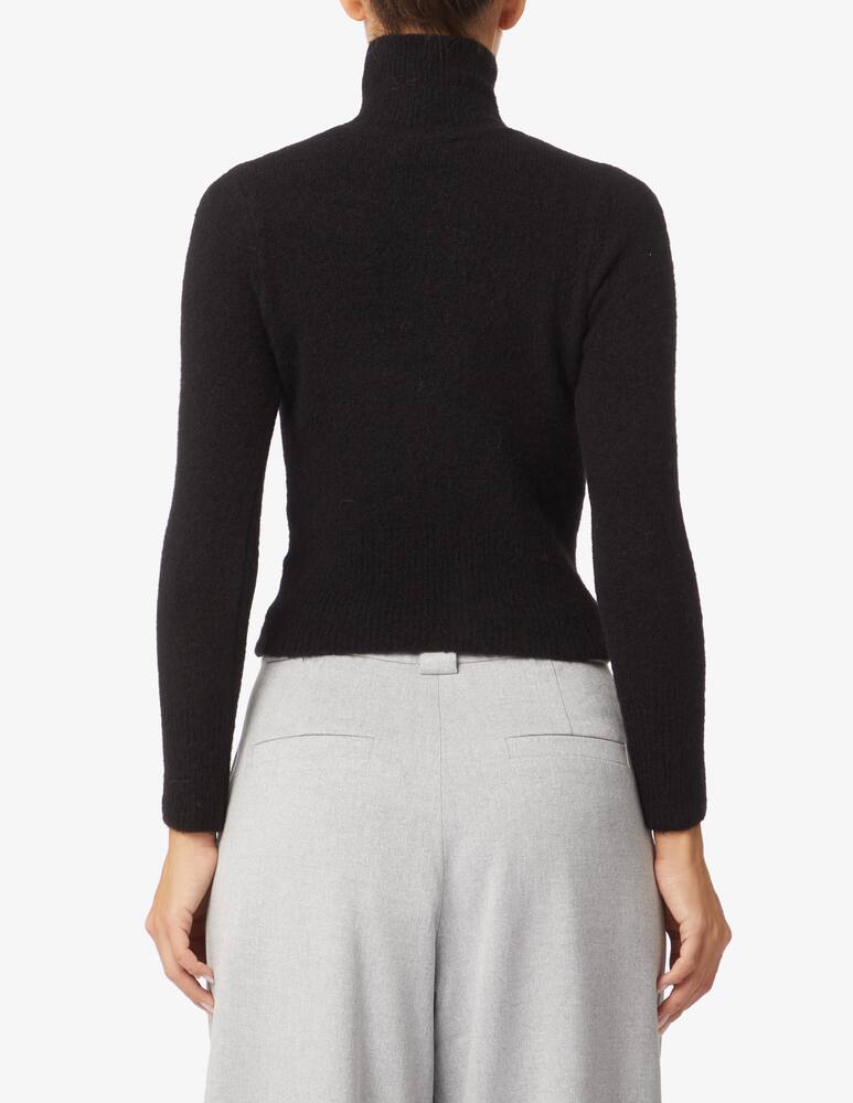 rinascente Rinascente Collection Pink Label Ribbed crop turtleneck - Black