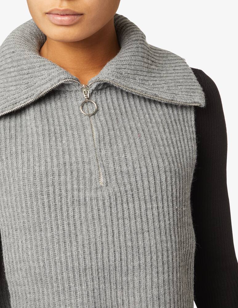 rinascente Rinascente Collection Pink Label Bib con zip collone - Grigio