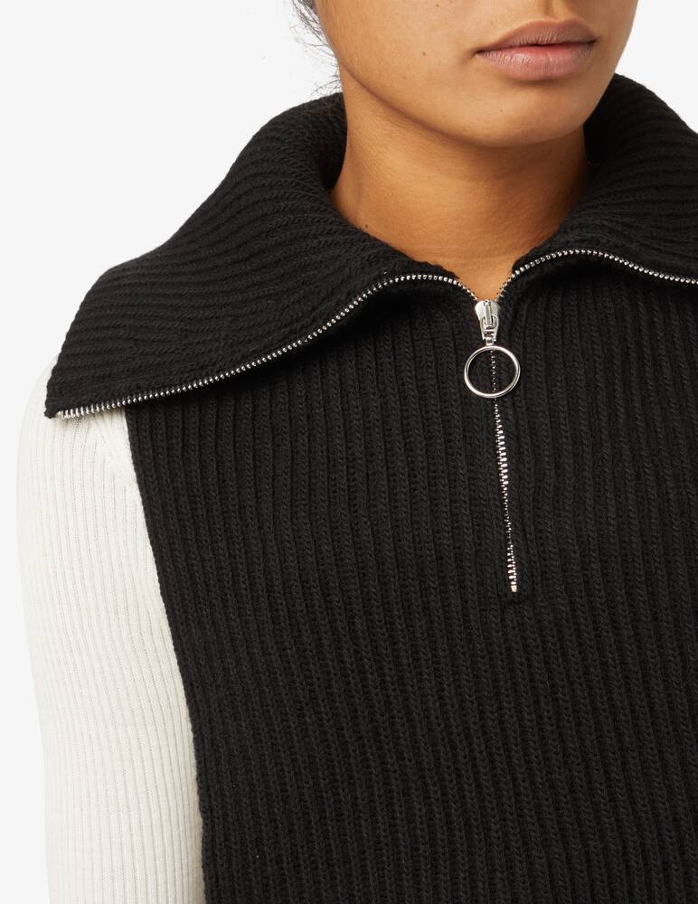 rinascente Rinascente Collection Pink Label Bib con zip collone - Nero