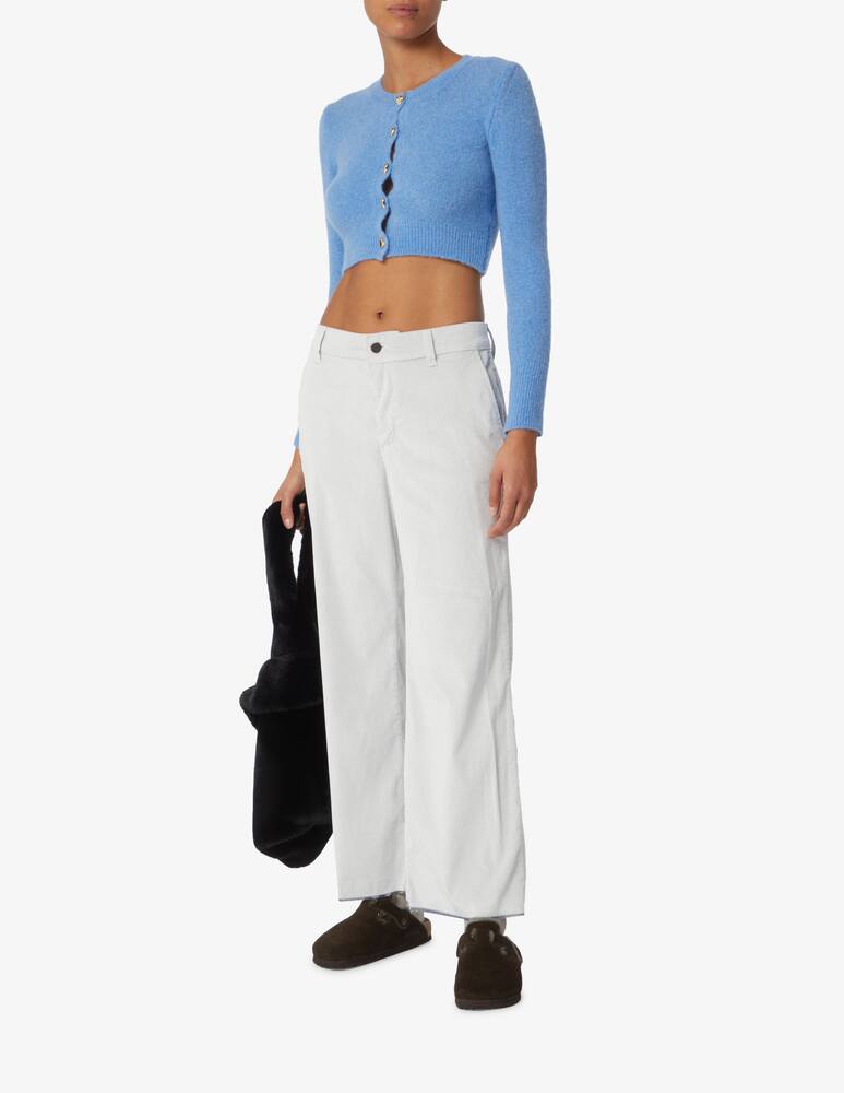 rinascente Rinascente Collection Pink Label Cardigan corto collo a coreana - Azzurro