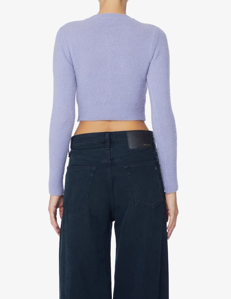 rinascente Rinascente Collection Pink Label Cardigan corto collo a coreana - Lilla