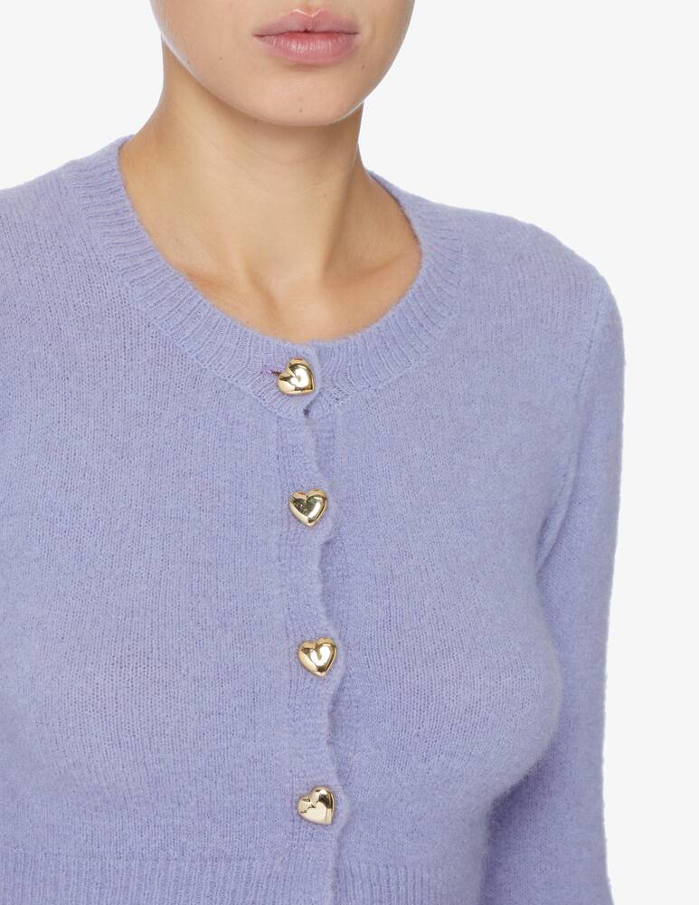 rinascente Rinascente Collection Pink Label Cardigan corto collo a coreana - Lilla