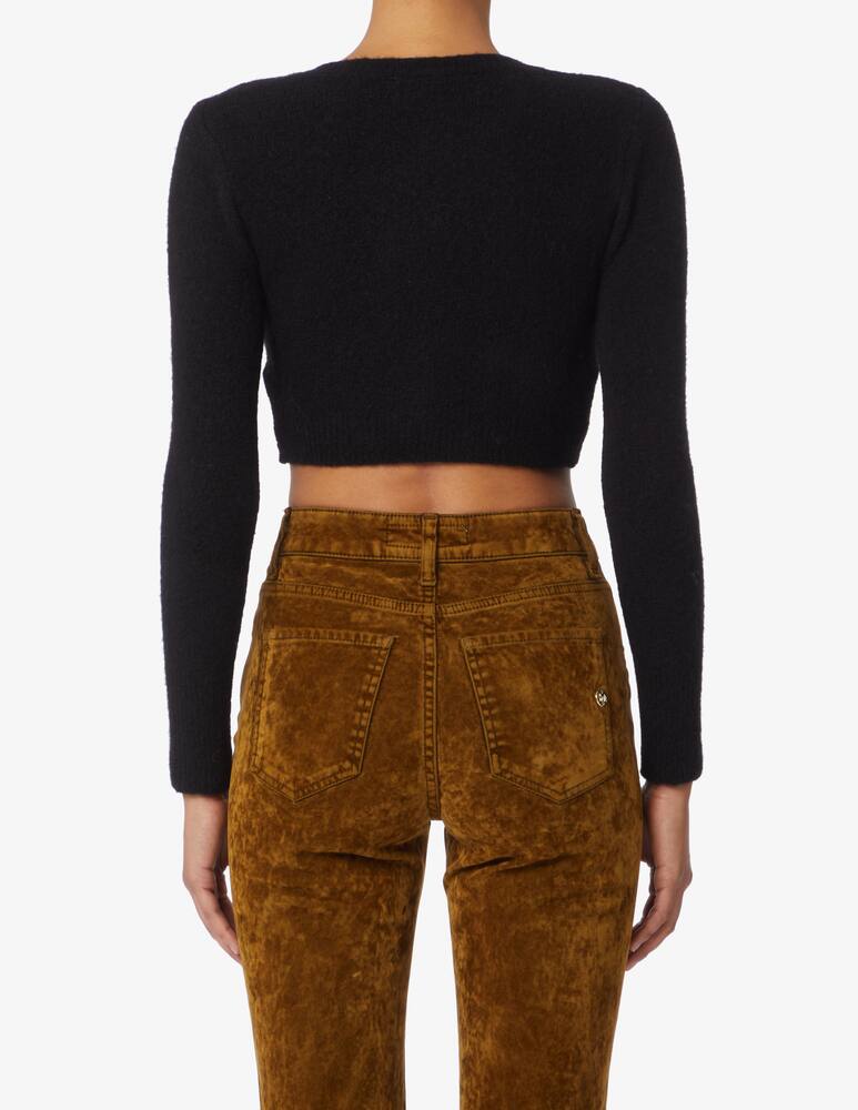 rinascente Rinascente Collection Pink Label Cardigan corto collo a coreana - Nero