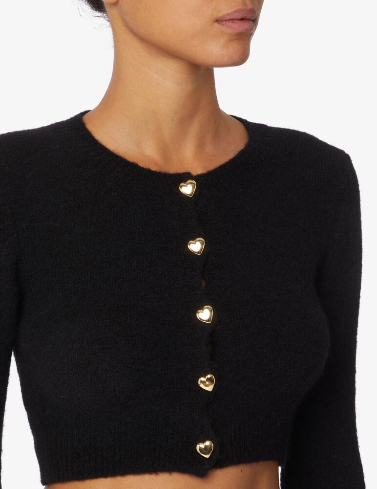 rinascente Rinascente Collection Pink Label Cardigan corto collo a coreana - Nero