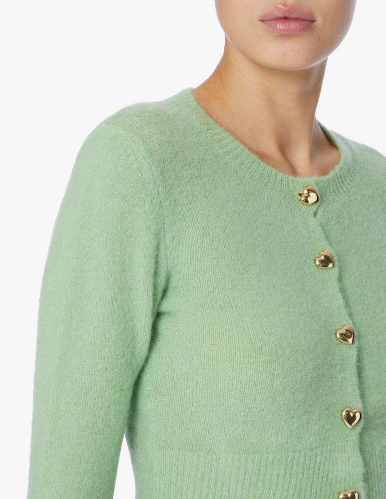 rinascente Rinascente Collection Pink Label Korean neck short cardigan - Green