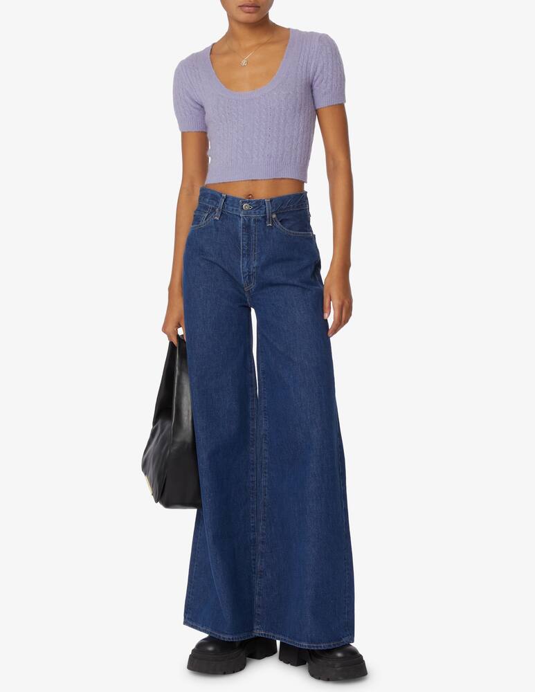 rinascente Rinascente Collection Pink Label Maglione scollo madonna treccina - Lilla