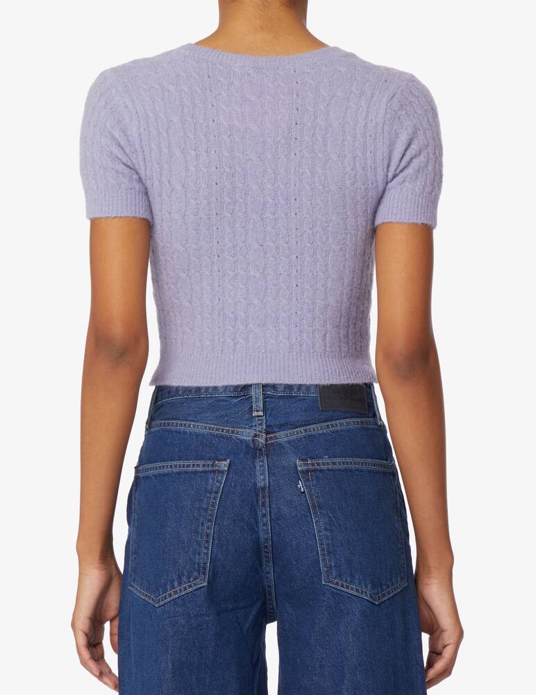 rinascente Rinascente Collection Pink Label Maglione scollo madonna treccina - Lilla