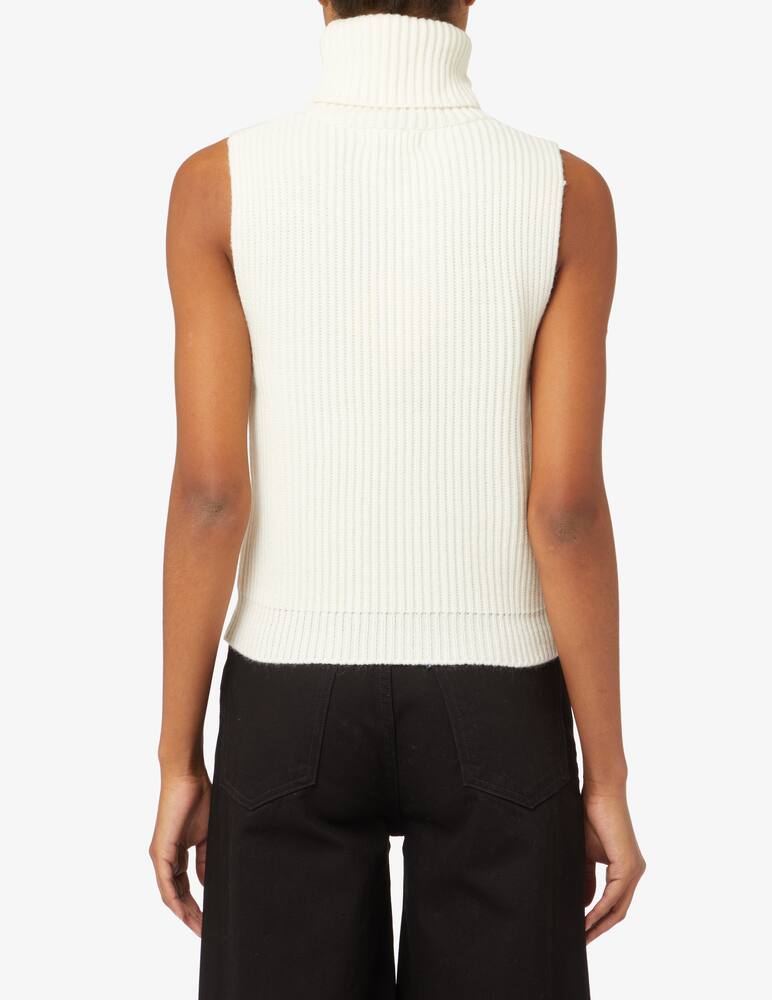 rinascente Rinascente Collection Pink Label Vest with turtleneck - White