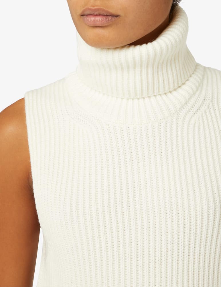 rinascente Rinascente Collection Pink Label Vest with turtleneck - White