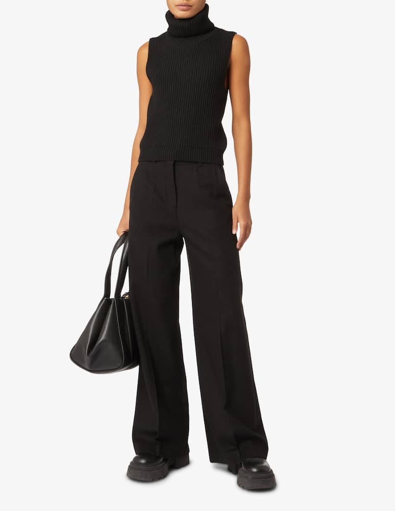 rinascente Rinascente Collection Pink Label Vest with turtleneck - Black