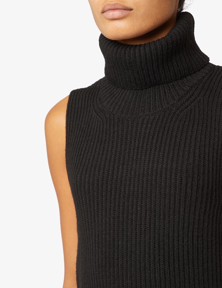 rinascente Rinascente Collection Pink Label Vest with turtleneck - Black
